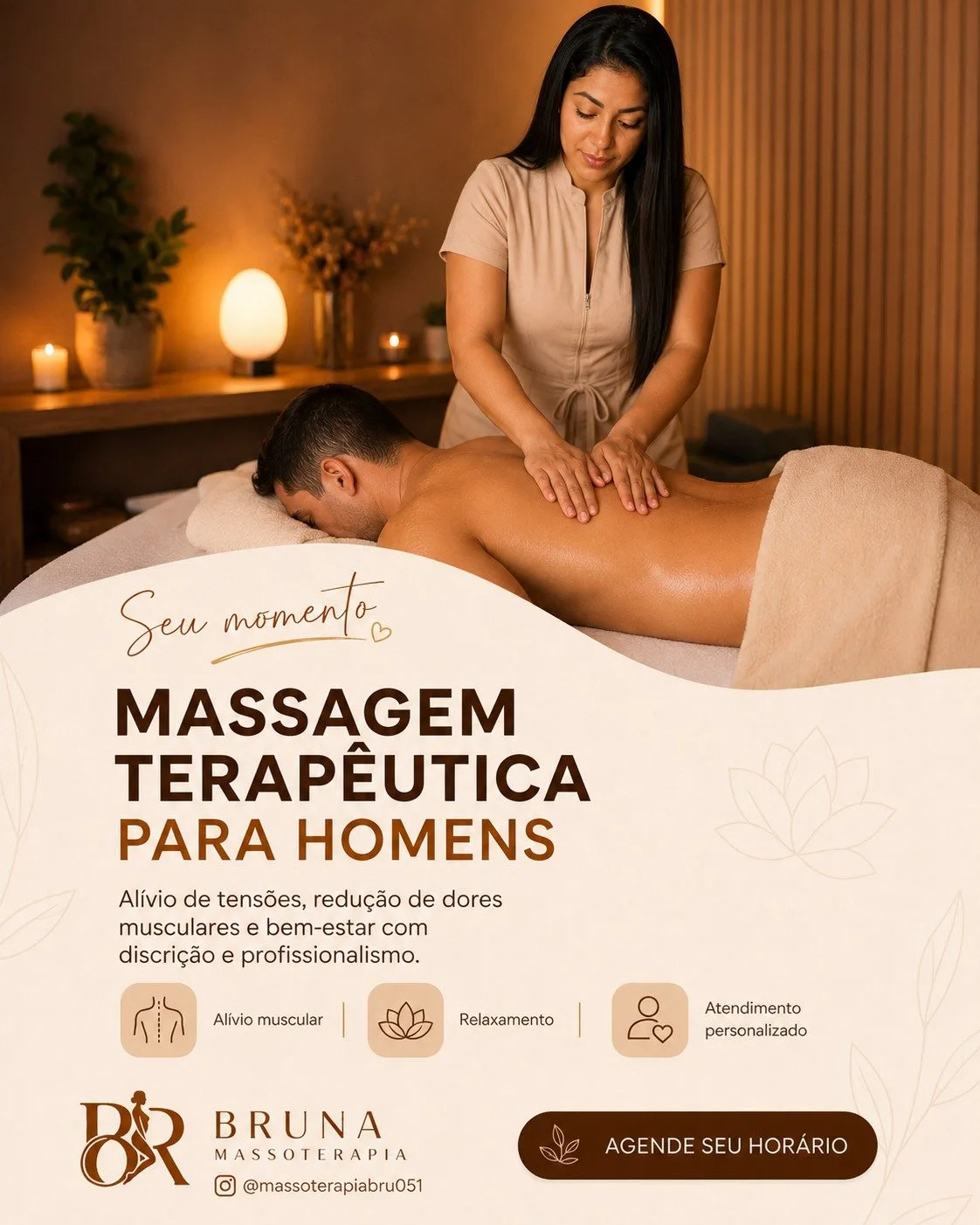 Atendimento de massagem terapêutica